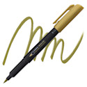 Zebra Metallic Brush Pen - Gold