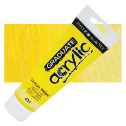 Daler-Rowney Graduate Acrylics - Lemon Yellow, 120 ml tube
