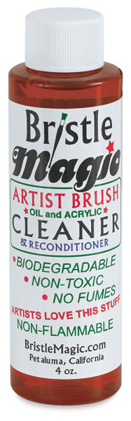 Bristle Magic Brush Cleaner - Front of 4 oz bottle shown