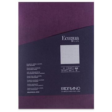 Open in modal - Fabriano Ecoqua Plus Glue-Bound Notebook - Wine, 8-1/4" x 11-7/10", Dot Grid, front cover