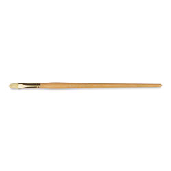 Raphael Extra White Bristle Brush - Filbert, Long Handle, Size 8