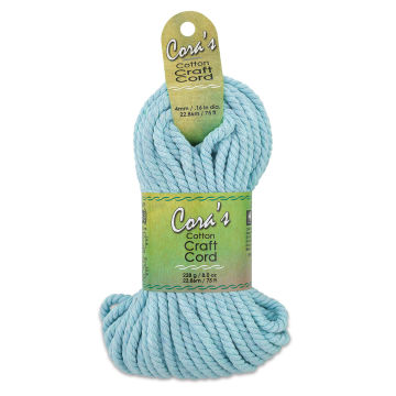 Pepperell Cotton Macramé Cord - Front view of 4mm Sky Blue package