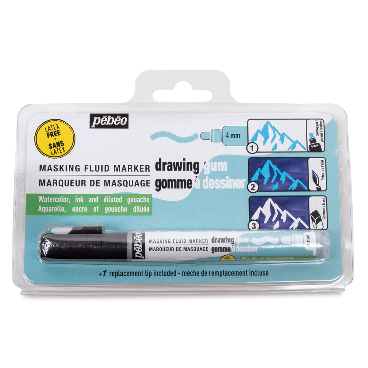  Pebeo Drawing Gum Marker .7mm-Natural Latex, 0,7 mm, 1