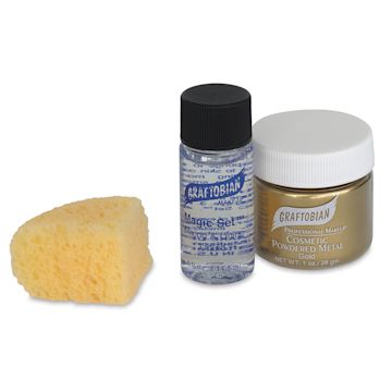 Open in modal - Cosmetic Powdered Metal Kits - Components of Gold Kit shown