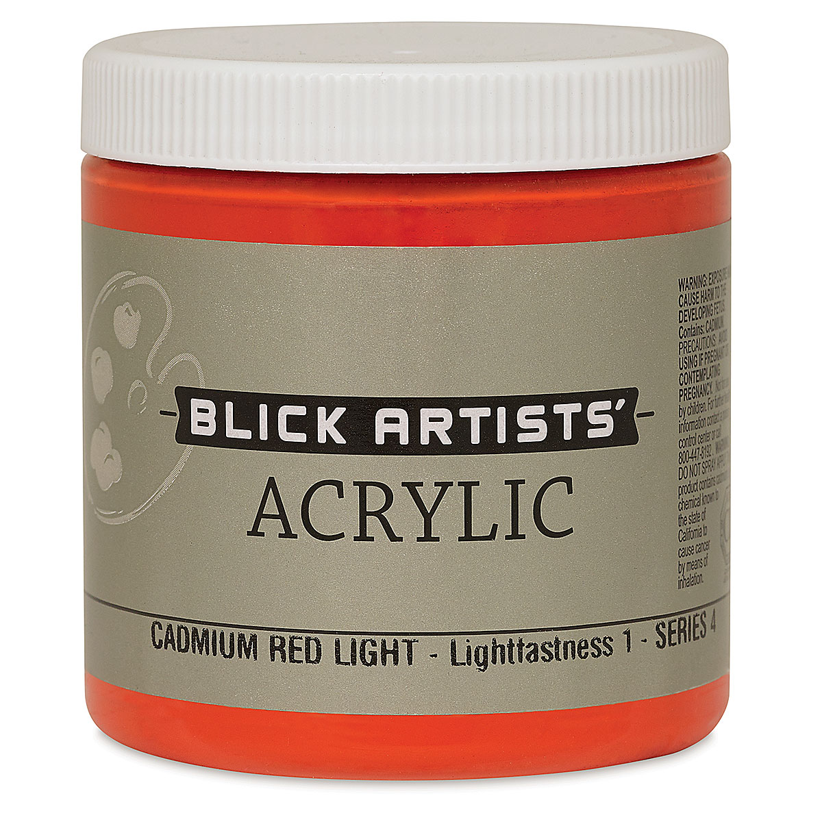 Blick Artists' Acrylic - Cadmium Red Light, 8 oz jar