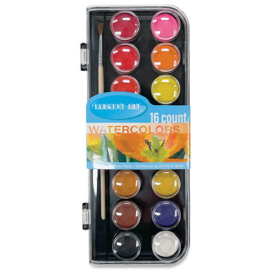 Sargent Art Supreme Series Watercolor Cake - Set of 16 (Front of Package)