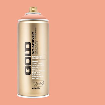 Open in modal - Montana Gold Acrylic Professional Spray Paint - Salmon, 400 ml (Spray can with color swatch)