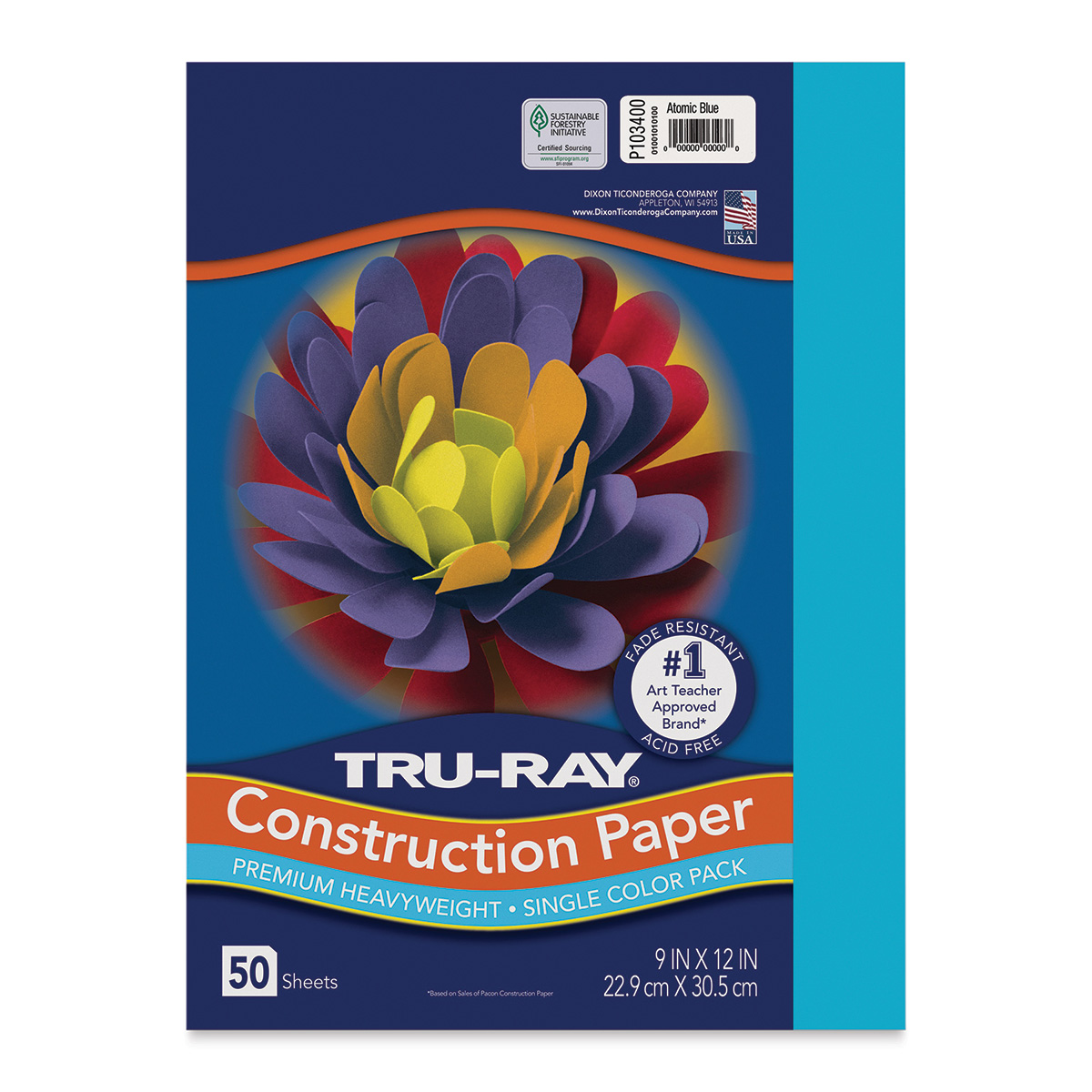 RiteCo Construction Paper - Turquoise, 9 x 12, 50 Sheets, BLICK Art  Materials