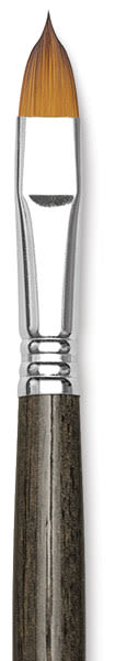 Escoda Prado Tame Synthetic Brushes - Closeup of Filbert Brush