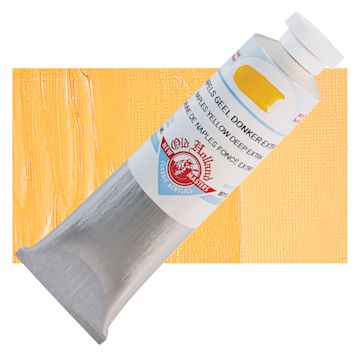 Open in modal - Old Holland New Masters Classic Acrylic Paint - Naples Yellow Deep Extra, 60 ml tube and swatch