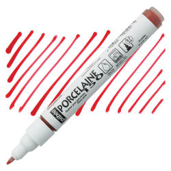 Pebeo Porcelaine 150 Paint Marker - Scarlet Red, Fine Point