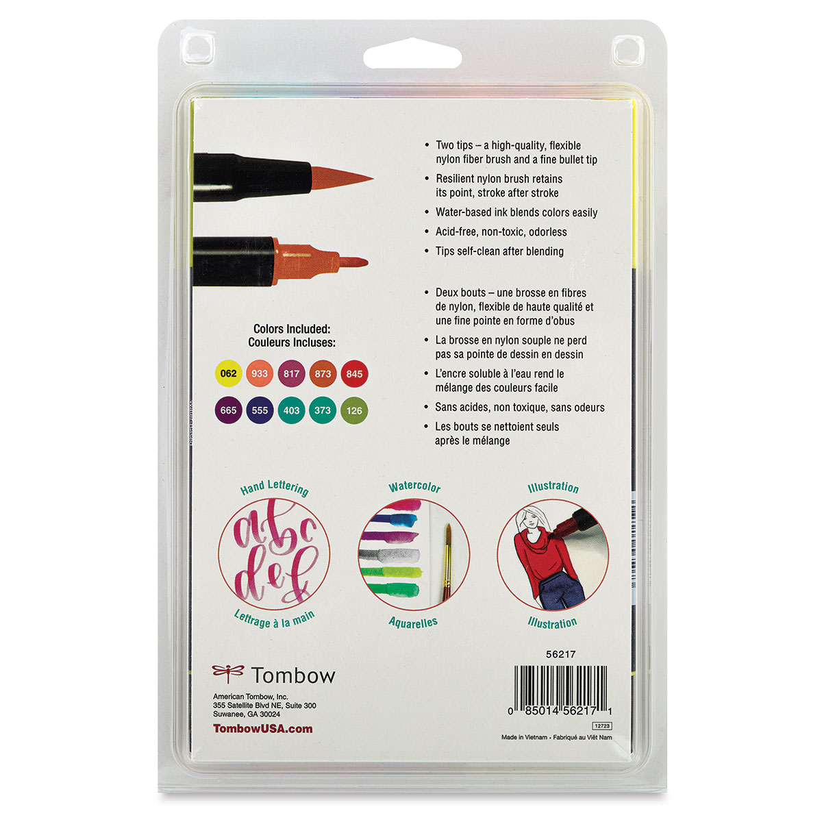 Dual Brush Pen Set - Retro Colors, Set of 10