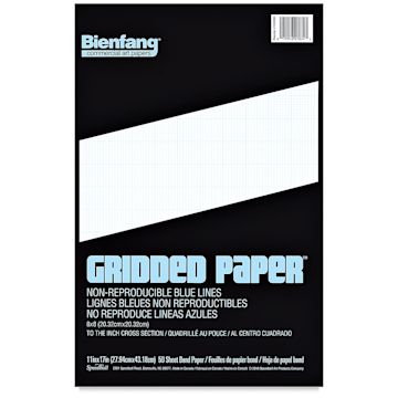 Bienfang Gridded Paper Pad - 8 x 8 Grid, 11