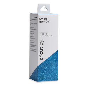 Cricut Joy Smart Iron-On - Glitter Aqua, 5-1/2" x 19", Roll (In packaging)