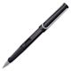 Blick Exclusive Lamy Safari Fountain Pen Set - Black, Medium Nib, single pen laid out with cap removed