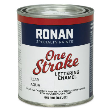 Ronan One Stroke Lettering Enamel - Aqua, Pint (Front)