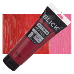 Blick Studio Acrylics - Cadmium Red Deep Hue, 8 oz tube