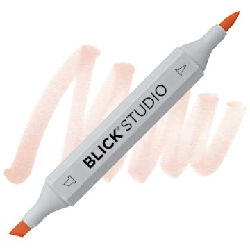 Open in modal - Blick Studio Brush Marker - Peach Blush marker and swatch
