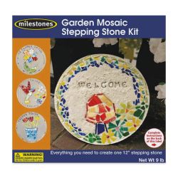 Milestones Mosaic Stepping Stone Kit - Garden (Front of packaging)