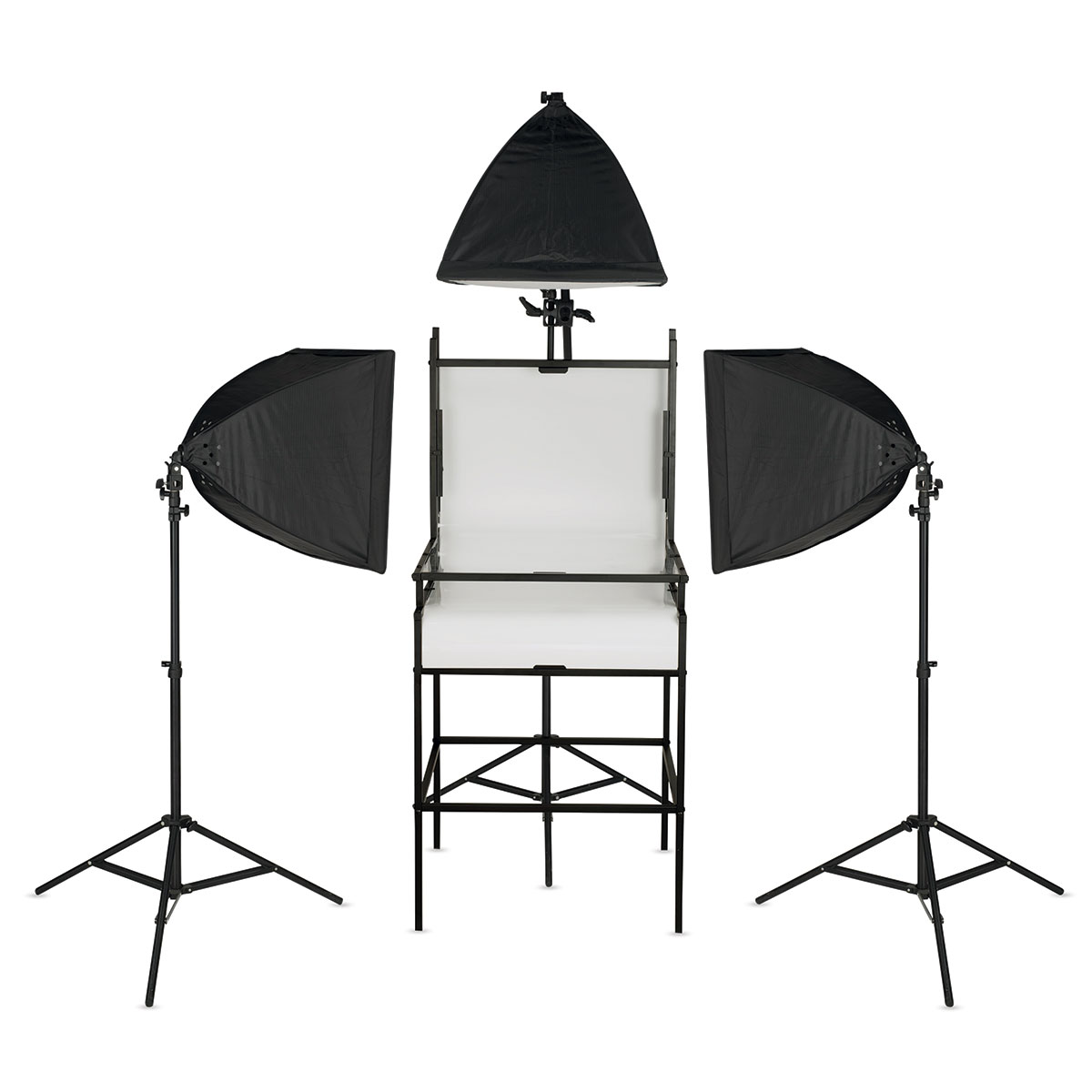 Smith-Victor Floor Stand Photo Shooting Table Complete Kit - With 3 LED Softbox Lights