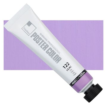 Open in modal - ShinHan Professional Poster Color Paint - Lilac, 40 ml tube and swatch