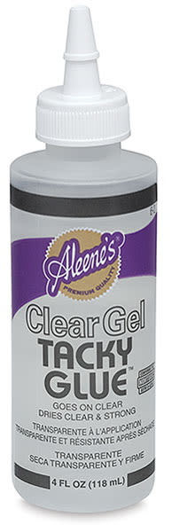Aleene's Clear Gel Tacky Glue - Front view of 4 oz bottle