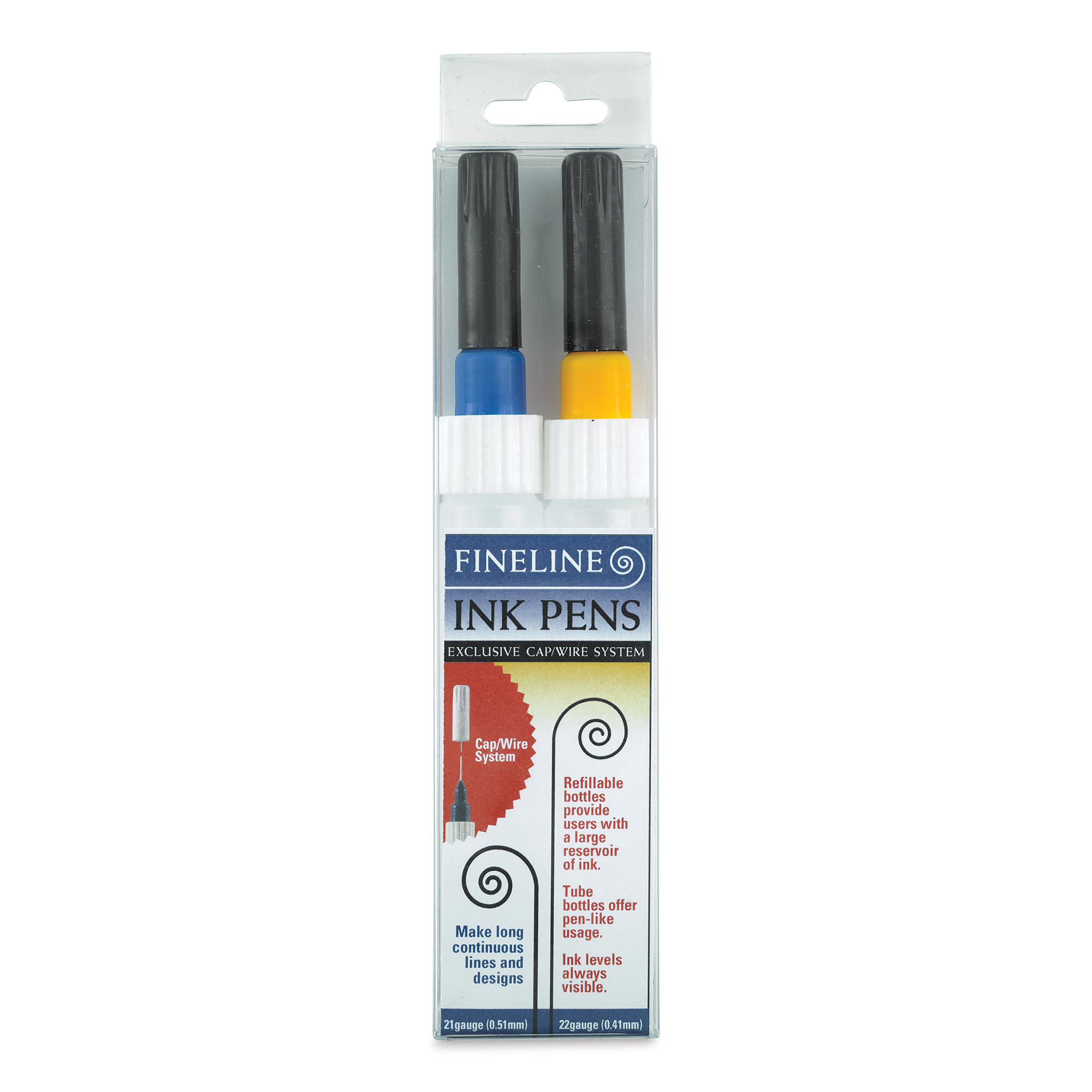 Fineline Ink Pens, set of 2 (22 and 21 gauge tips) – Artistic Artifacts