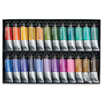 Open in modal - ShinHan Professional Designers Gouache - Set of 24, Set B Assorted Colors, 15 ml
