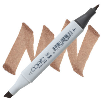 Copic Classic Marker - Caribe Cocoa E25 swatch and marker