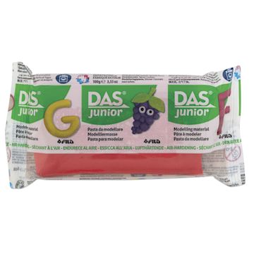Open in modal - DAS Junior Air-Dry Clay - Front view of package of Red clay