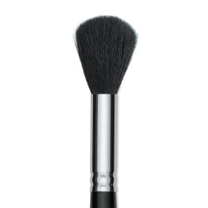 Silver Brush Black Goat Silver Mop Brush - Round, Size 14, Short Handle (close-up)