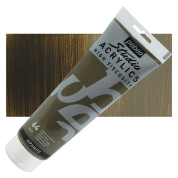 Pebeo High Viscosity Acrylics - Raw Umber, 250 ml, Tube with Swatch