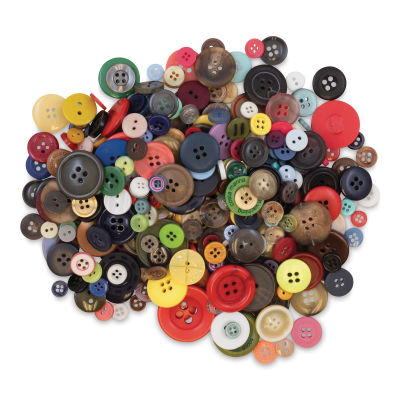 Creativity Street Craft Buttons - 1 lb, Assorted Colors