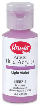 Utrecht Fluid Acrylics - Permanent Alizarin Crimson, 1 oz bottle