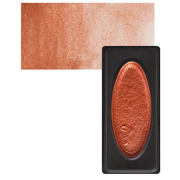 Open in modal - Richeson Collegiate Semi-Moist Metallic Watercolor - Copper and swatch