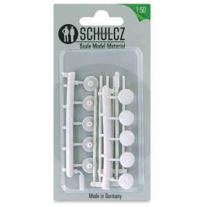 Schulcz Scale Model Building Parts - Single Latern Street Lights, Pkg of 10, 1:50, 1/4" (front of package)