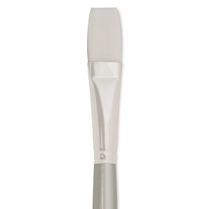 Silver Brush Silverwhite Synthetic Brush - Flat, Long Handle, Size 10