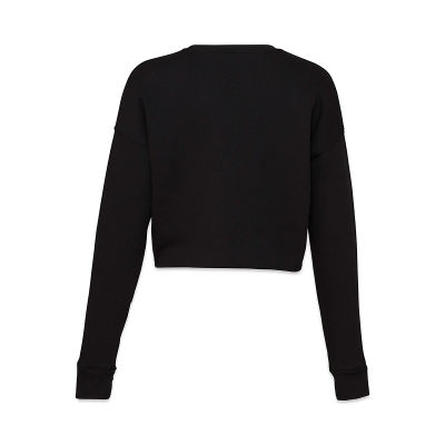 Bella Canvas Cropped Crew Fleece - Black, Large | BLICK Art Materials