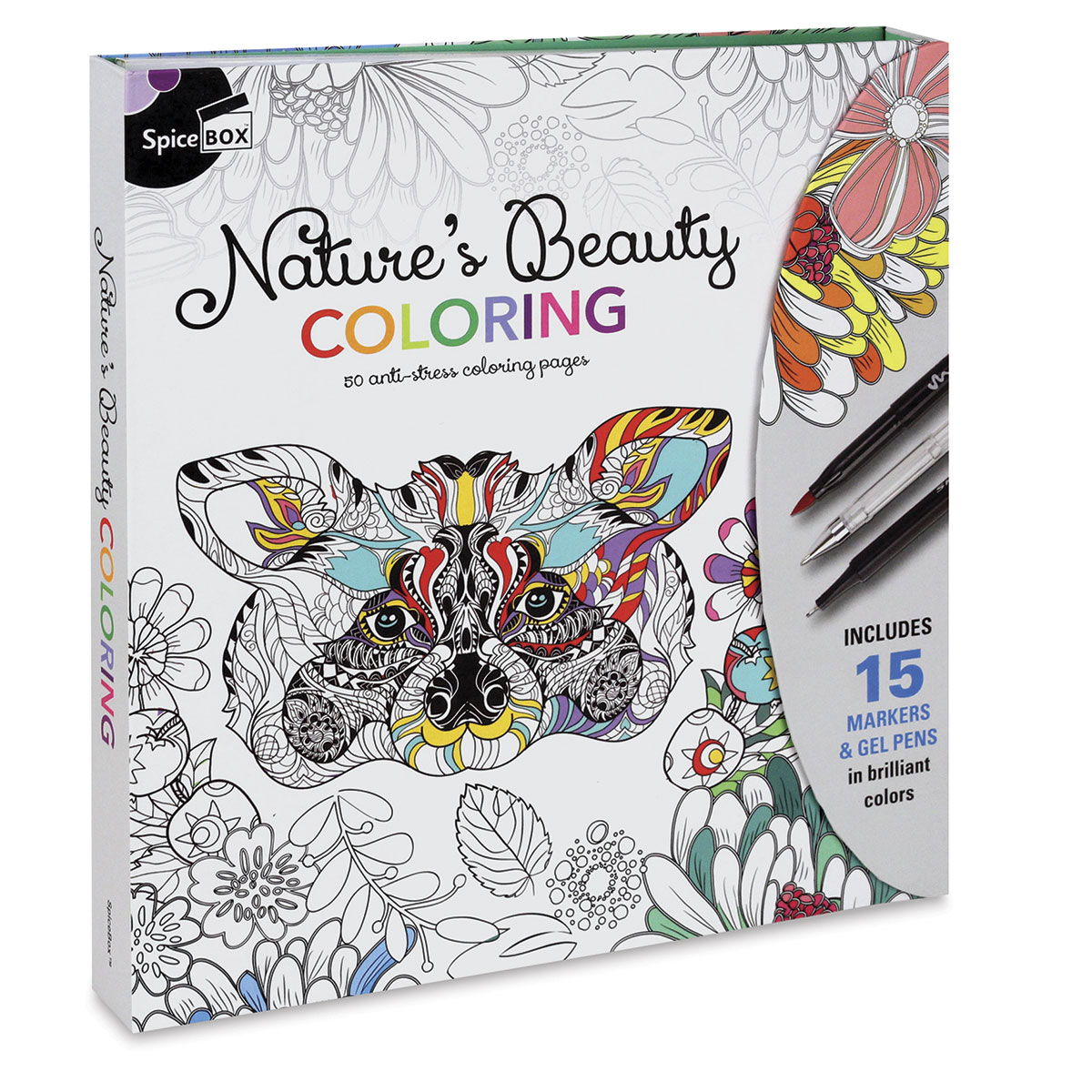natures beauty fantasy coloring kit