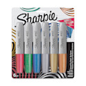 Sharpie Chisel Tip Markers - Set of 6, Metallic Colors