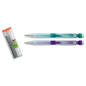 Velocity Max Mechanical Pencil Sets - Two .7 mm pencils shown horizontally with extra leads