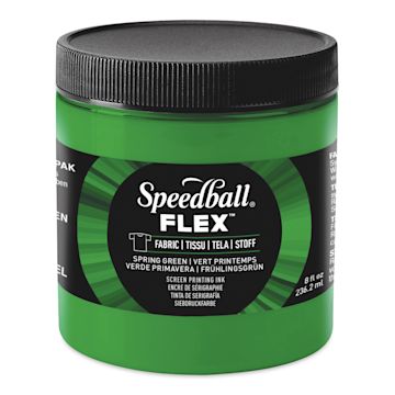 Open in modal - Speedball Flex Screen Printing Fabric Ink - Spring Green, 8 oz