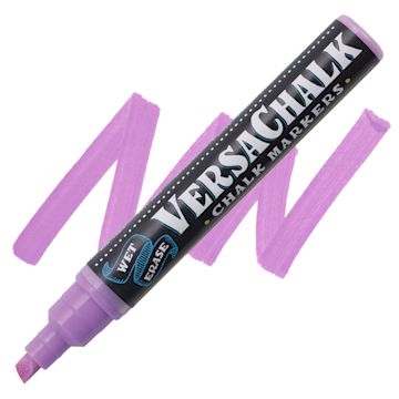 Open in modal - VersaChalk Wet Erase Liquid Chalk Marker - Vivid Wicked Violet, 5 mm, swatch and marker