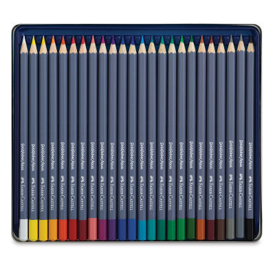 Faber-Castell Goldfaber Aqua Watercolor Pencils - Set of 24 (Set contents)