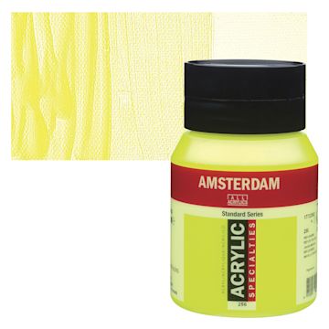 Open in modal - Amsterdam Standard Series Acrylic - Reflex Yellow, 500 ml bottle and swatch