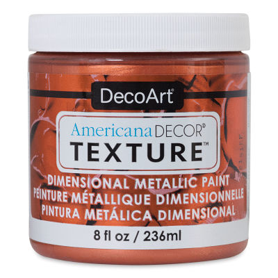 DecoArt American Decor Texture Paint - Copper Metallic, 8 oz