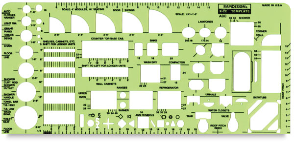 Architectural drafting template (Standardgraph).