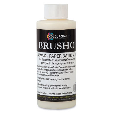 Brusho Aquawax Paper Batik Medium - Front view of bottle
