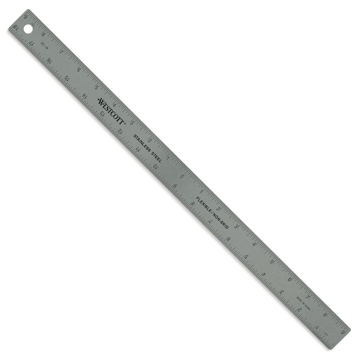 Westcott Metal Zero Centering Ruler - 18
