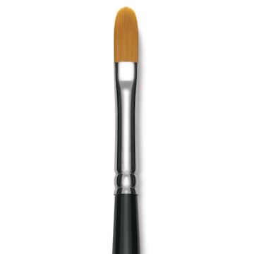 Open in modal - Utrecht Synthetic Sablette Brush - Long Handle, Filbert, Size 8, close-up